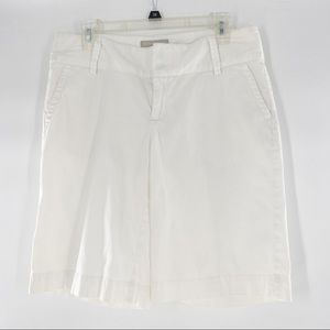 Janeville White Stretch White Denim Bermuda Shorts Size 8